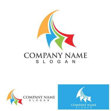 Ok vektör illüstrasyon simgesi Logo Şablonu tasarımı