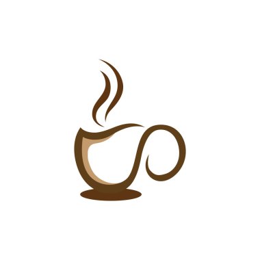 Kahve fincanı logo şablonu vektör resimleme tasarımı