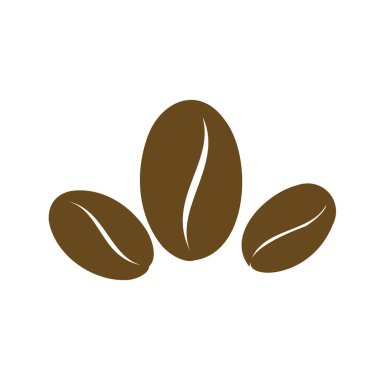kahve çekirdeği simgesi vektör çizimi şablonu