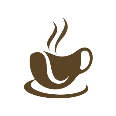 kahve çekirdeği simgesi vektör çizimi şablonu