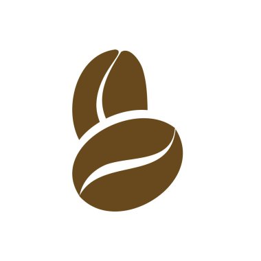 kahve çekirdeği simgesi vektör çizimi şablonu