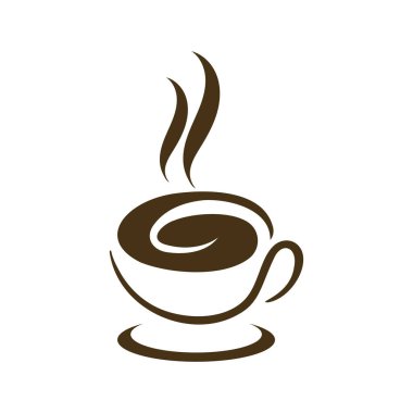 kahve çekirdeği simgesi vektör çizimi şablonu