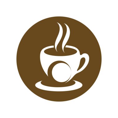 kahve çekirdeği simgesi vektör çizimi şablonu