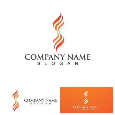 Ateş Alevi Logosu tasarım şablonu