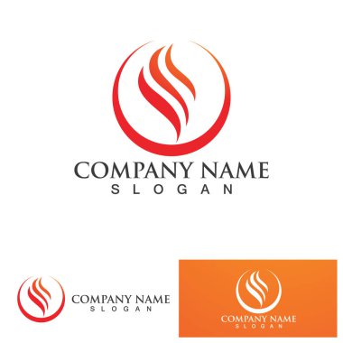 Ateş Alevi Logosu tasarım şablonu
