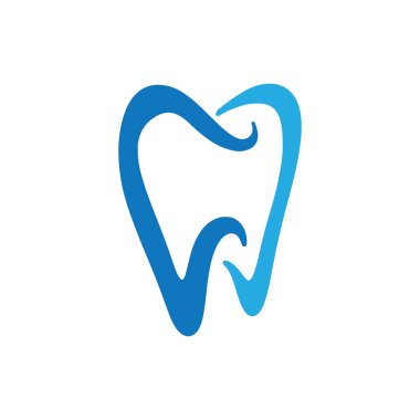 Diş Logosu Tasarım Vektör Şablonu. Yaratıcı Dişçi Logosu. Diş Kliniği Vektör Logosu.