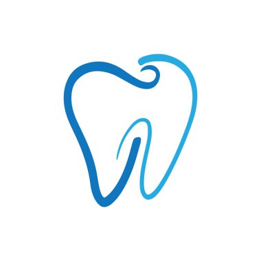 Diş Logosu Tasarım Vektör Şablonu. Yaratıcı Dişçi Logosu. Diş Kliniği Vektör Logosu.