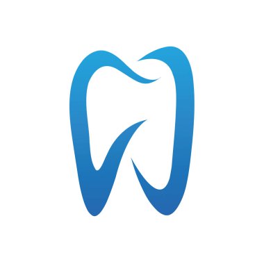 Diş Logosu Tasarım Vektör Şablonu. Yaratıcı Dişçi Logosu. Diş Kliniği Vektör Logosu.