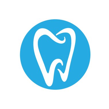 Diş Logosu Tasarım Vektör Şablonu. Yaratıcı Dişçi Logosu. Diş Kliniği Vektör Logosu.