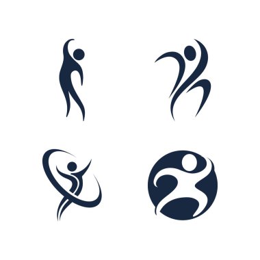 İnsanlar yıldız başarı logosu ve sembol vektörü