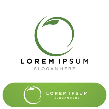 Eco Energy Vector Logo with leaf symbol. This logo is suitable for technology, recycle, organic.