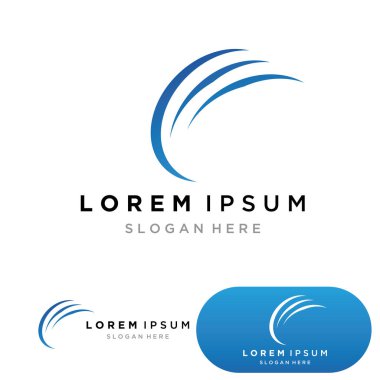 C Harfi Logo Şablonu vektör simgesi tasarımı