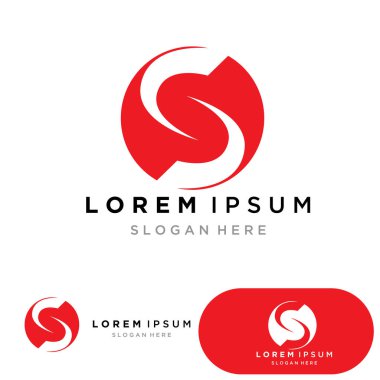 S harfi logo tasarım vektörü