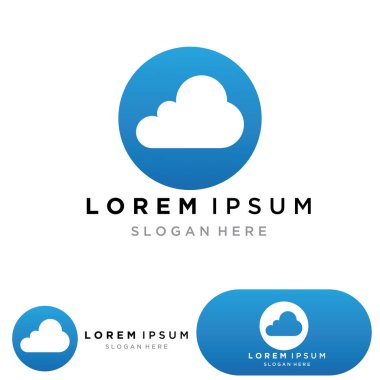 Bulut sunucuları veri logosu ve simgeler simgeleri