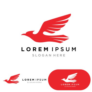 kuş logo vektör tasarım şablonu