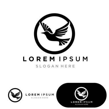 kuş logo vektör tasarım şablonu