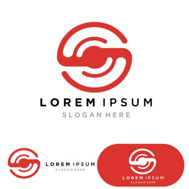 C Çemberi halka logosu Şablon ikonu tasarımı