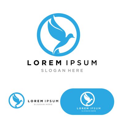 kuş logo vektör tasarım şablonu