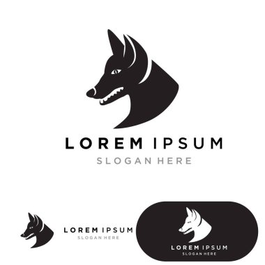 DOG HEAD ANIMAL LOGO VECTOR