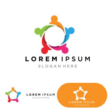 Takım ya da Groups.network ve sosyal simge tasarımı için Topluluk Logosu Tasarım Şablonu 