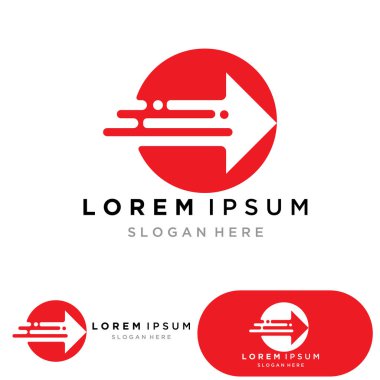 Daha Hızlı Logo Şablonu vektör çizimi tasarımı