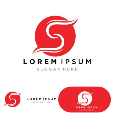 S harfi logo tasarım vektörü