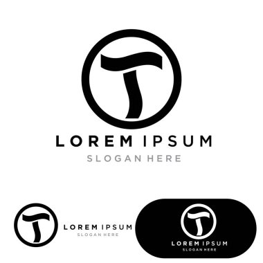 T logo icon design element template