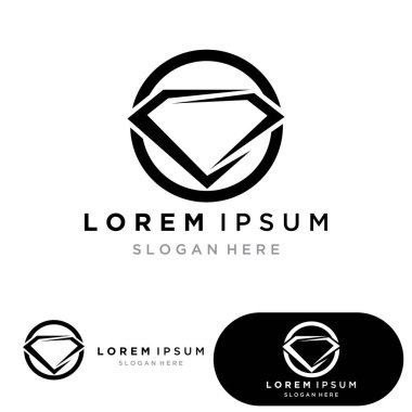 Diamond Logo Şablonu vektör çizimi tasarımı