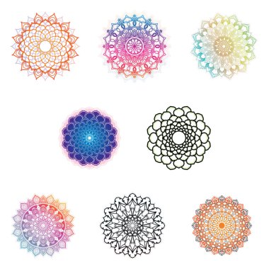 Mandala logo tasarım vektör şablonu