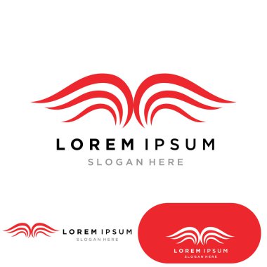 Kanat Falcon kuş logo şablonu vektörü