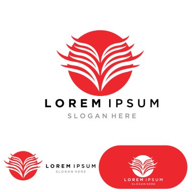 Kanat Falcon kuş logo şablonu vektörü