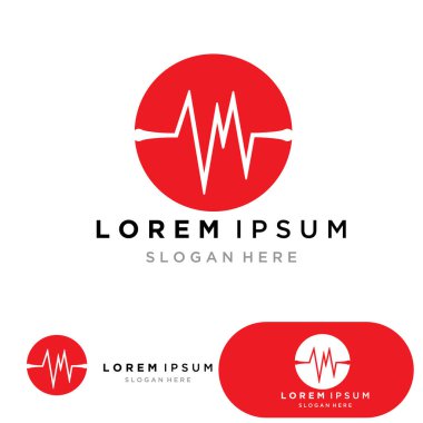 Kalp atışı logosu ve sembol tasarım elementi