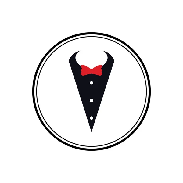 Suit Bow Tie Vector Design — Stock Vector
