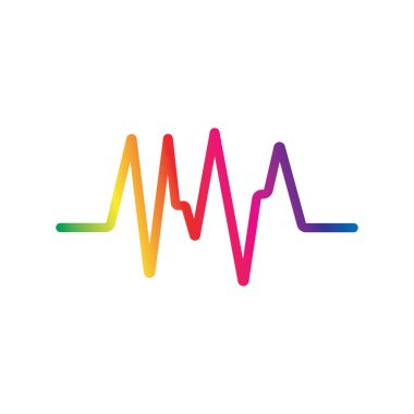 Ses dalgaları logo vektör çizim şablonu