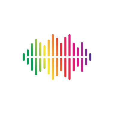 Ses dalgaları logo vektör çizim şablonu