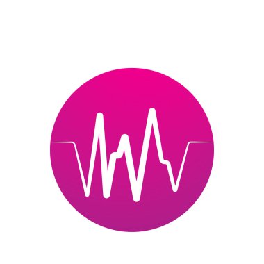 Ses dalgaları logo vektör çizim şablonu