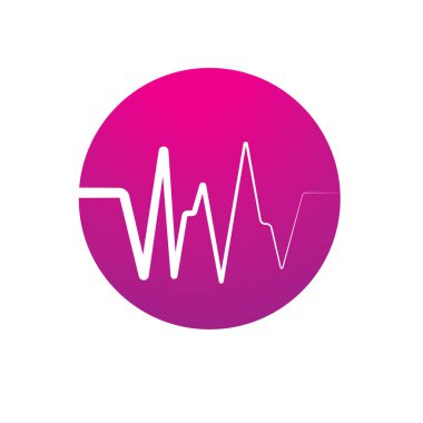 Ses dalgaları logo vektör çizim şablonu