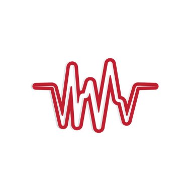 Ses dalgaları logo vektör çizim şablonu