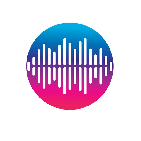Modèle Conception Illustration Vectorielle Logo Ondes Sonores — Image vectorielle