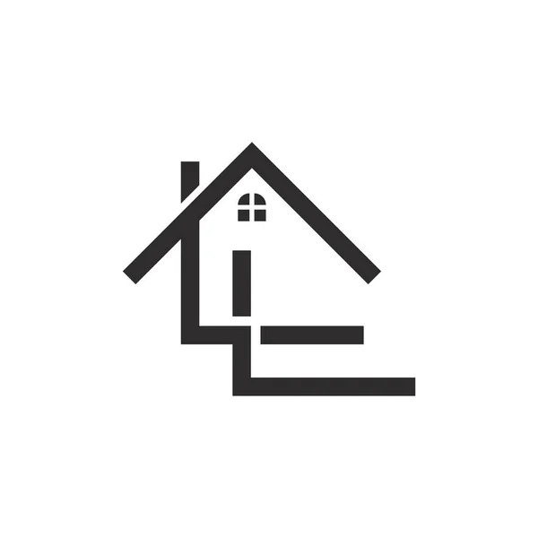 Maison Bâtiments Logo Symboles Icônes Templat — Image vectorielle