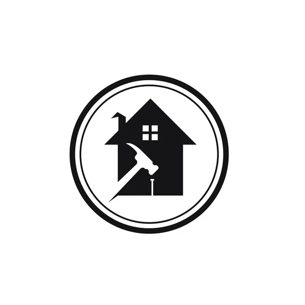 住宅建築のロゴとシンボルのアイコン Templat — ストックベクタ