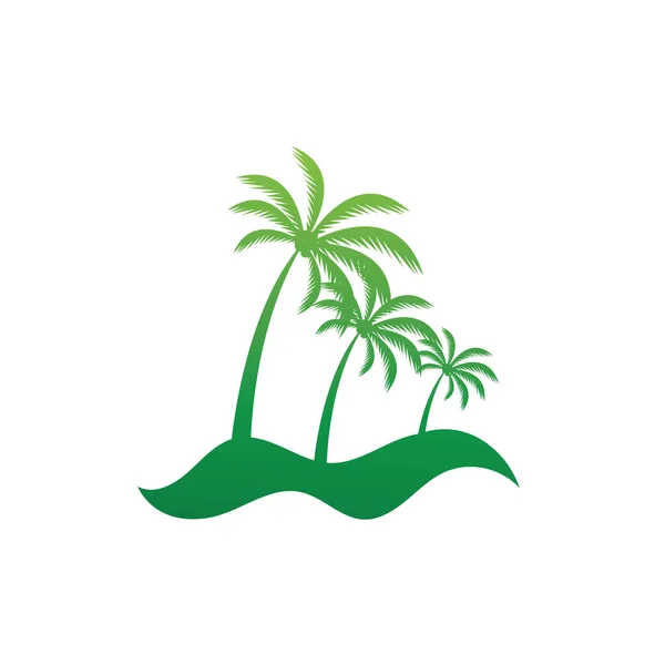 Plantilla Diseño Ilustración Isla Tropical — Vector de stock