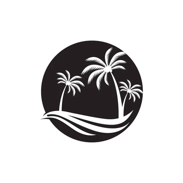 Modèle Conception Illustration Île Tropicale — Image vectorielle
