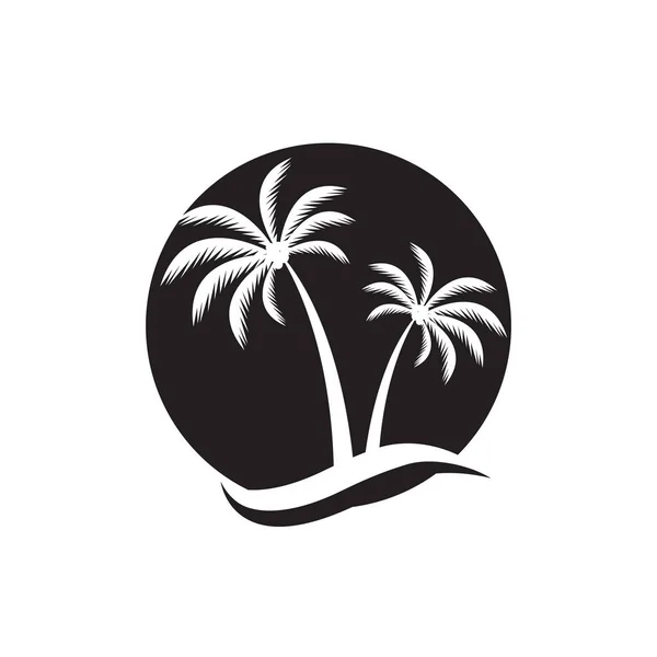 Plantilla Diseño Ilustración Isla Tropical — Vector de stock