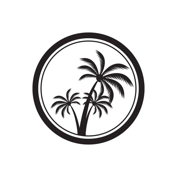 Tropische Insel Illustration Design Vorlage — Stockvektor