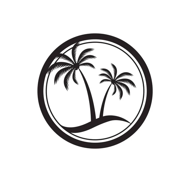 Šablona Pro Ilustraci Tropických Ostrovů — Stockový vektor