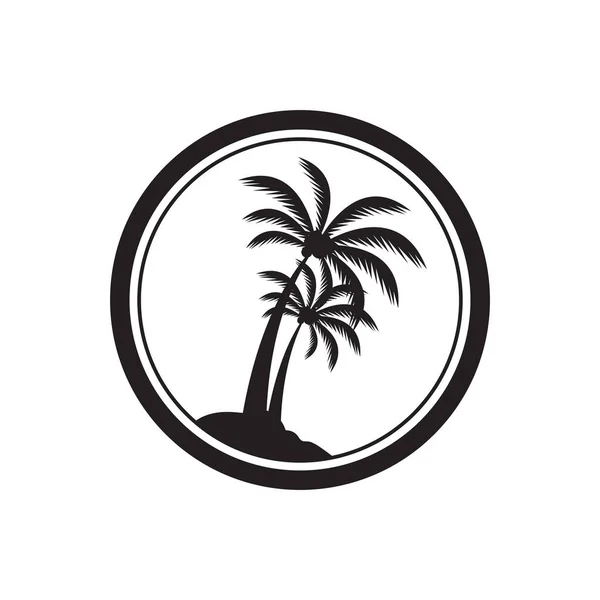 Šablona Pro Ilustraci Tropických Ostrovů — Stockový vektor