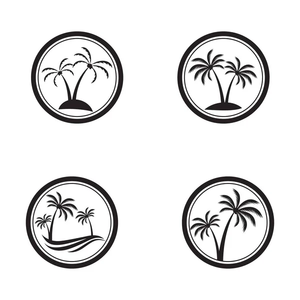 Tropik ada illüstrasyon tasarım şablonu