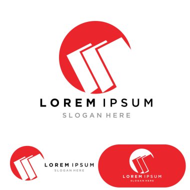 Kitap okuma logosu ve semboller şablon uygulamaları