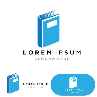 Kitap okuma logosu ve semboller şablon uygulamaları